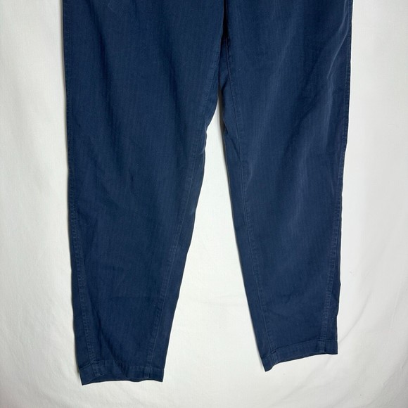 NWT GAP Women's Pull-On Pants Size 10 Navy Herringbone High Rise Elastic Waist - Picture 4 of 9